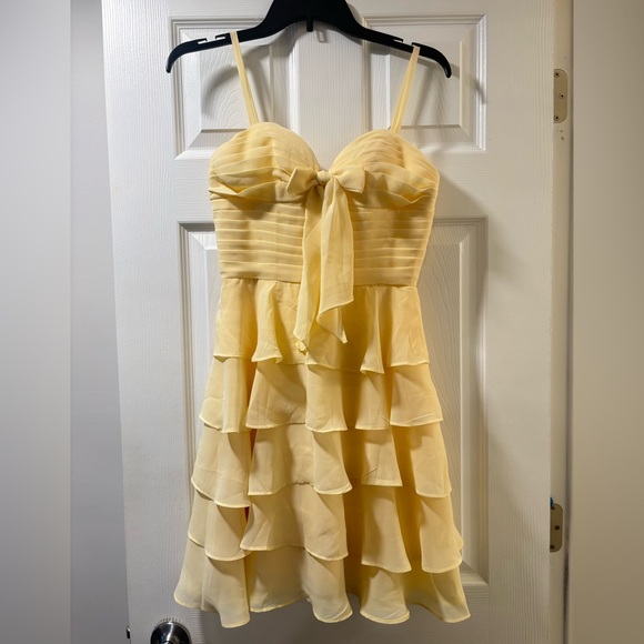 Yellow Ruffle Short Sundress - Picture 1 of 2